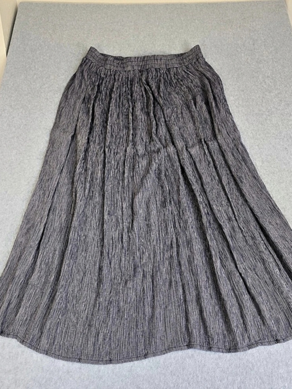 Vintage 90s Clio Petites PM Striped Midi Skirt Made USA